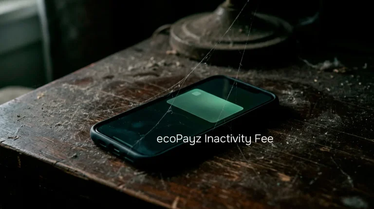 A faint recurring charge slowly reducing a forgotten green wallet balance on a dim screen