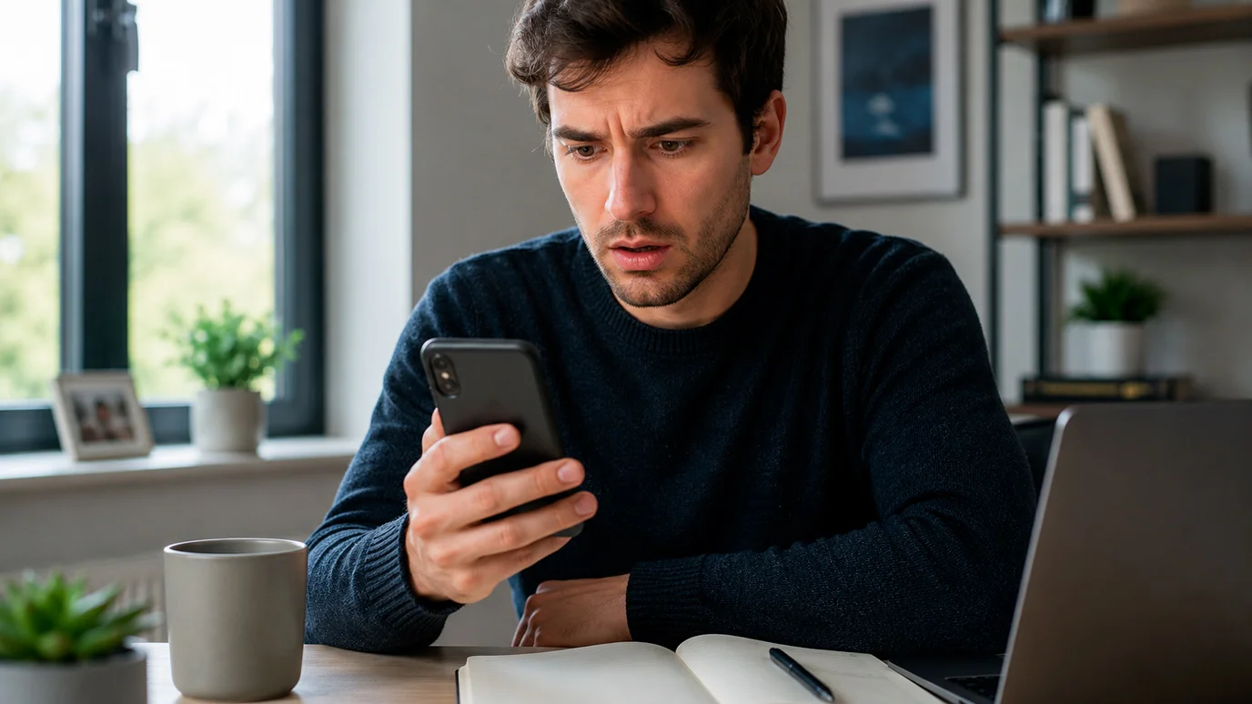 Person returning to find a long-untouched wallet balance smaller than remembered