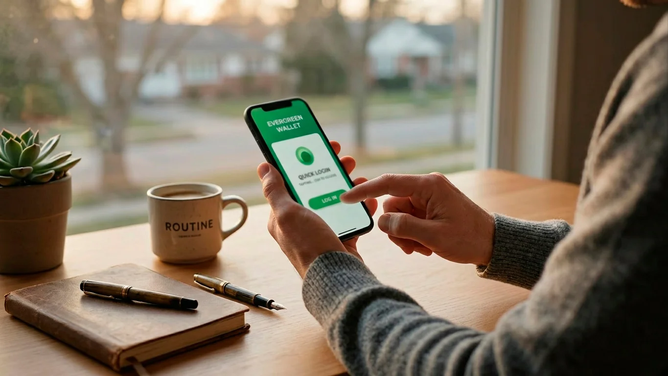 Person making a small login or transaction to keep a wallet active