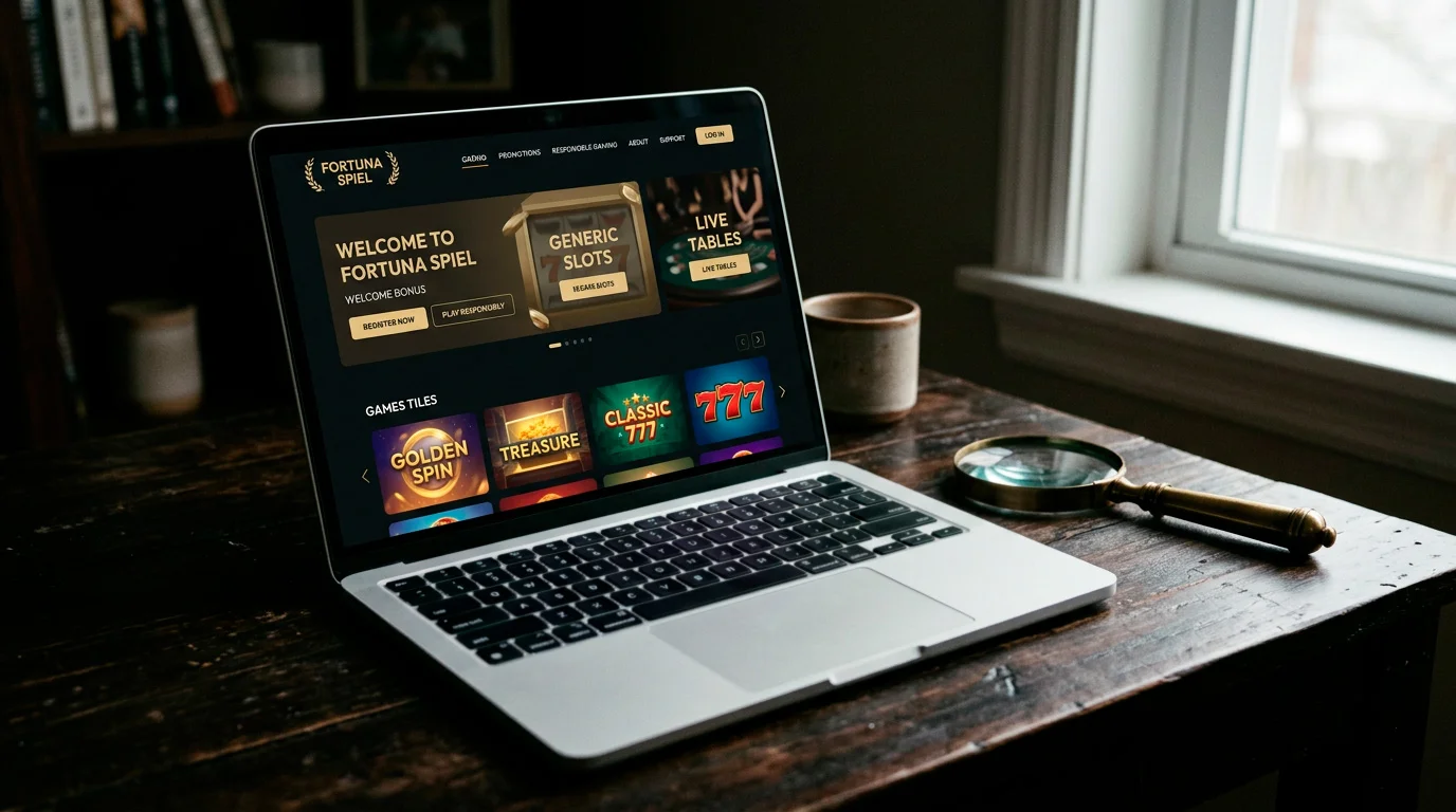 A freshly opened casino site on a laptop being carefully vetted for the year ahead