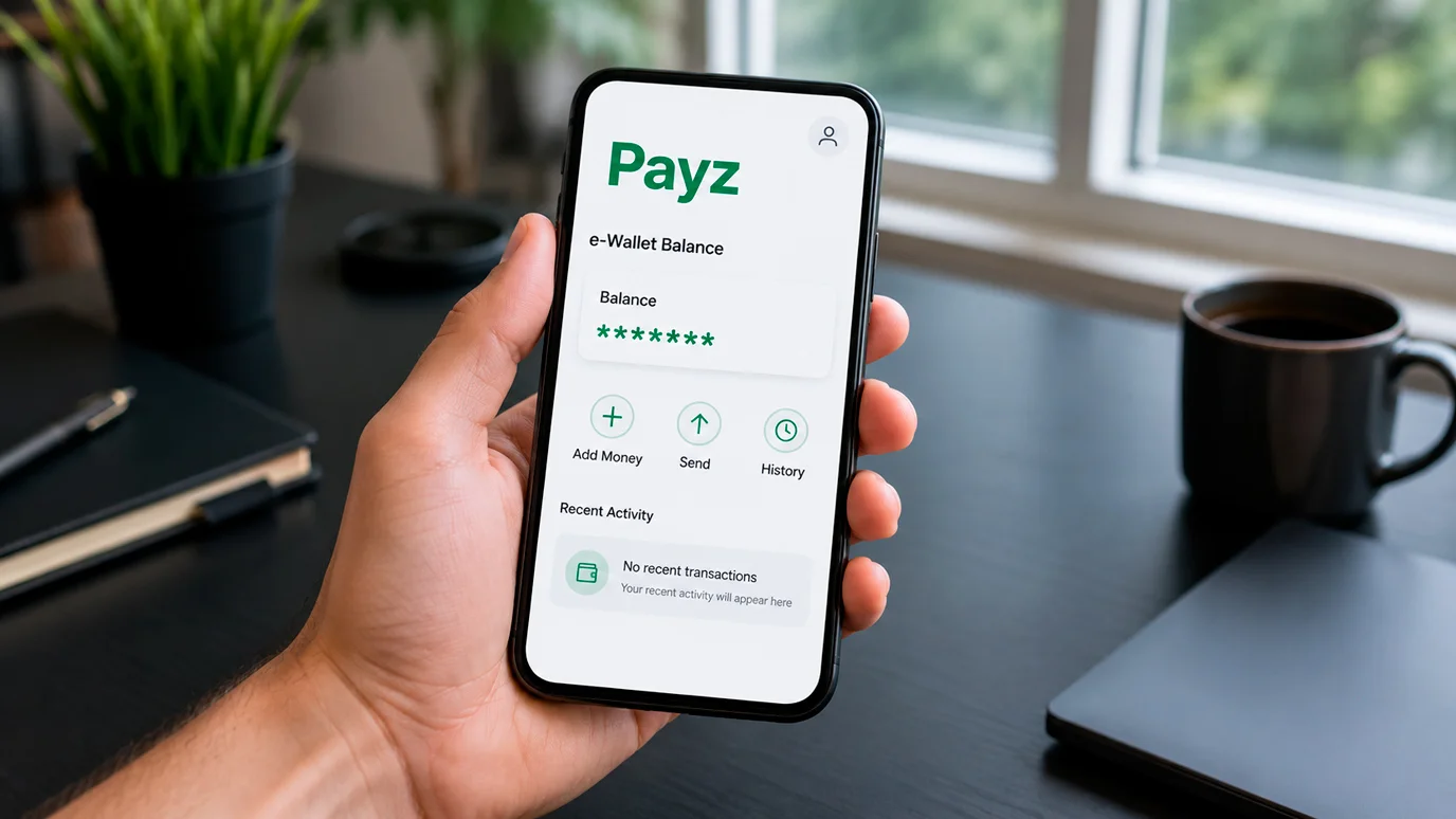 Payz mobile wallet app screen showing the rebranded name that replaced ecoPayz