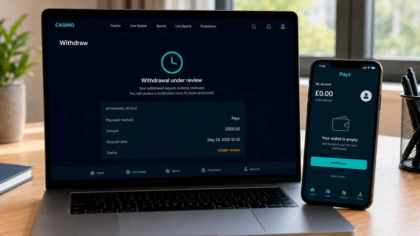 How a Payz payout travels from the casino review queue to the wallet credit
